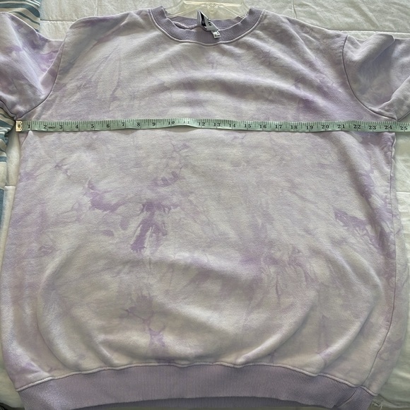5 for $25 Princess Polly Tie Dye Oversized Crew Neck Sweatshirt Purple‎ Size 4 - Picture 6 of 7